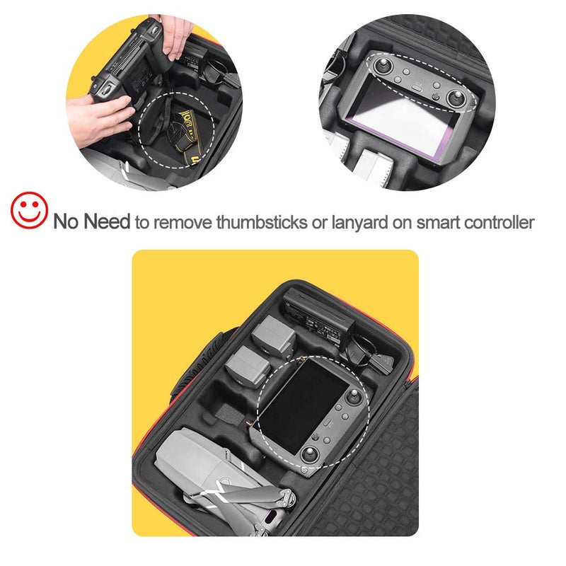 RLSOCO Hard Case for DJI Air 2/2S/Mavic 2 Pro & DJI RC Pro/Smart Controller/Stock Controller - Fits Accessories:Controller,Drone Body,Batteries,Charger,Charging Hub,Propellers (Case Only) - Image 3